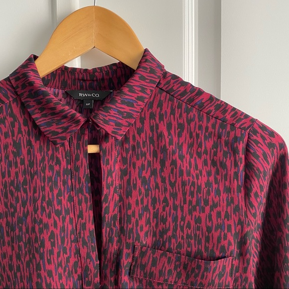 RW&CO. Notched Neck Blouse - Picture 2 of 11